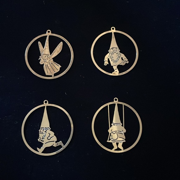 Set of Four Gnomes Towle Silversmiths Ornaments Set - Picture 3 of 8